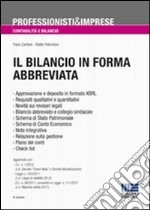 Il bilancio in forma abbreviata libro