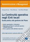 La continuità operativa negli enti locali libro