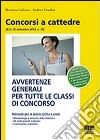 Avvertenze generali per tutte le classi di concorso libro