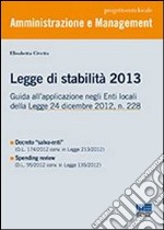 La legge di stabilità 2013 libro