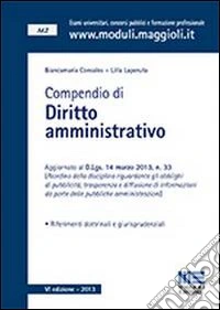 Compendio di diritto amministrativo libro