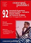 92 istruttori di gestione amministrativo-contabile risorse umane nel comune di Roma libro