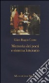 Memoria dei poeti e sistema letterario. Catullo, Virgilio, Ovidio, Lucano libro