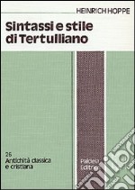 Sintassi e stile di Tertulliano libro