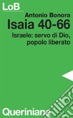 Isaia 40-66. Israele: servo di Dio, popolo liberato libro