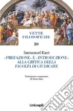 «Prefazione» e «Introduzione» alla critica della facoltà di giudicare libro