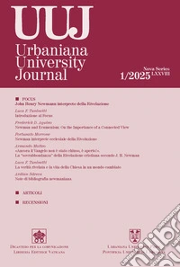Urbaniana University Journal (2025). Vol. 1: John Henry Newman interprete della rivelazione libro