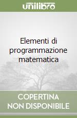 Elementi di programmazione matematica (2) libro