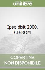 Ipse dixit 2000. CD-ROM libro