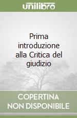 Prima introduzione alla Critica del giudizio libro