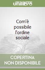 Com'è possibile l'ordine sociale