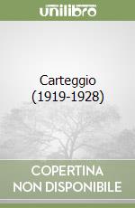 Carteggio (1919-1928) libro