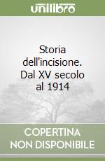 Storia dell'incisione. Dal XV secolo al 1914 libro