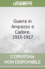 Guerra in Ampezzo e Cadore. 1915-1917 libro