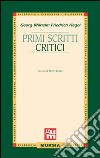 Primi scritti critici libro