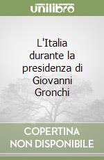 L'Italia durante la presidenza di Giovanni Gronchi libro