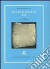 Studi ellenistici. Vol. 16 libro