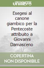 Esegesi al canone giambico per la Pentecoste attribuito a Giovanni Damasceno libro