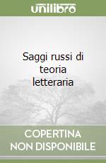 Saggi russi di teoria letteraria libro