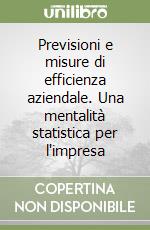 Previsioni e misure di efficienza aziendale. Una mentalità statistica per l'impresa libro