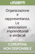 Organizzazione e rappresentanza. Le associazioni imprenditoriali e sindacali