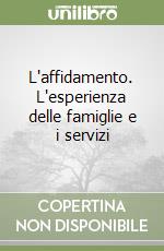 L'affidamento. L'esperienza delle famiglie e i servizi libro