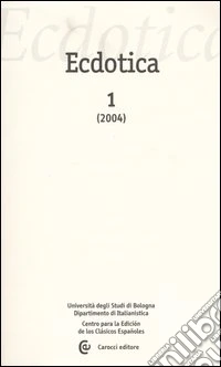 Ecdotica (2004). Vol. 1