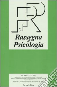 Rassegna di psicologia (2005). Vol. 3 libro