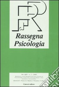Rassegna di psicologia (2008). Vol. 1 libro