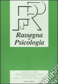 Rassegna di psicologia (2008). Vol. 3 libro