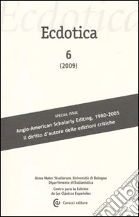 Ecdotica (2009). Vol. 6 libro