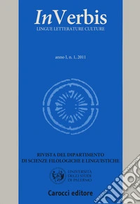 Inverbis. Lingue letterature culture (2011). Vol. 1 libro