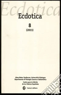 Ecdotica (2011). Vol. 8