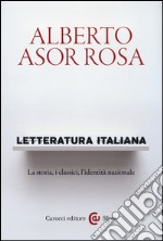 Letteratura italiana. La storia, i classici, l'identità nazionale libro