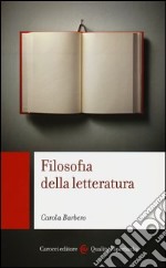 Filosofia della letteratura libro