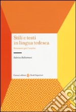 Stili e testi in lingua tedesca. Strumenti per l'analisi