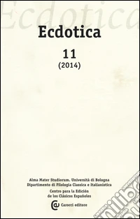 Ecdotica (2014). Vol. 11