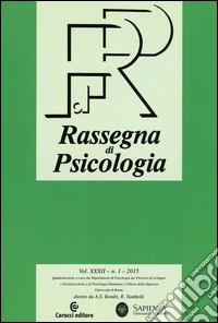 Rassegna di psicologia (2015). Vol. 1 libro