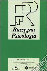 Rassegna di psicologia (2015). Vol. 3 libro