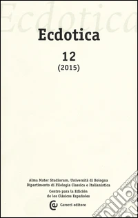 Ecdotica (2015). Vol. 12