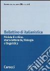 Bollettino di Italianistica (2016). Vol. 1 libro