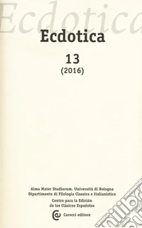 Ecdotica (2016). Vol. 13 libro