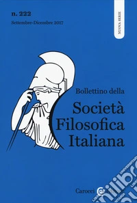 Bollettino società filosofica italiana (2017). Vol.  3: Settembre-dicembre libro