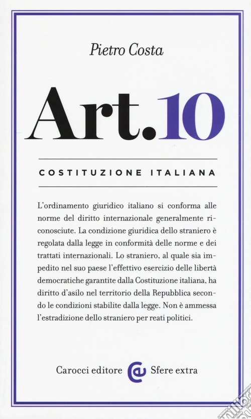 Costituzione italiana: articolo 10