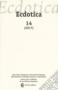 Ecdotica (2017). Vol. 14 libro