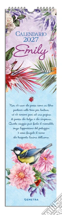 Emily. Calendario stretto 2027 da parete (12,5 x 48 cm)