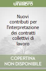 Nuovi contributi per l'interpretazione dei contratti collettivi di lavoro libro