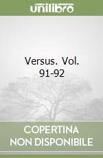 Versus. Vol. 91-92 libro