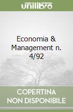 Economia & Management n. 4/92 libro