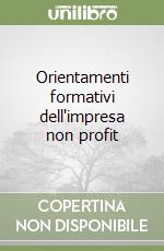 Orientamenti formativi dell'impresa non profit libro